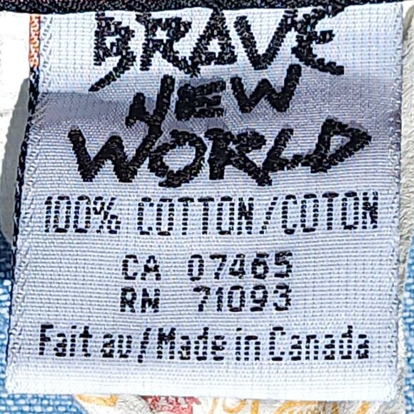 VINTAGE 1980s BRAVE NEW WORLD DRESS Denim Size Small Shoulder Pads Futuristic - Picture 3 of 9